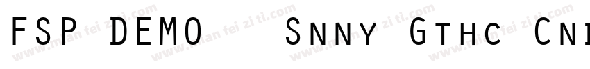 FSP DEMO   Snny Gthc Cndnsd Regula字体转换